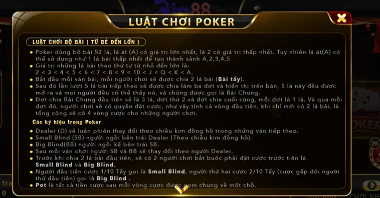Trải Nghiệm Đỉnh Cao Đánh Bài Poker Tại Bin88 Với Hệ Thống Cược Đẳng Cấp