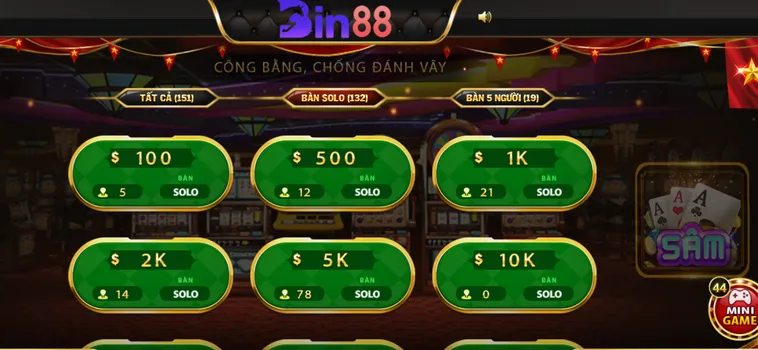 Sâm Lốc Tại Bin88 Đỉnh Cao Với Tỷ Lệ Thưởng Cực Lớn Cho Mọi Cao Thủ