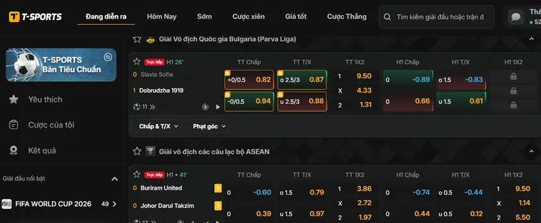 Thể Thao T-Sports Tại Bin88 Nền Tảng Cá Cược Đỉnh Cao Với Hàng Ngàn Ưu Đãi
