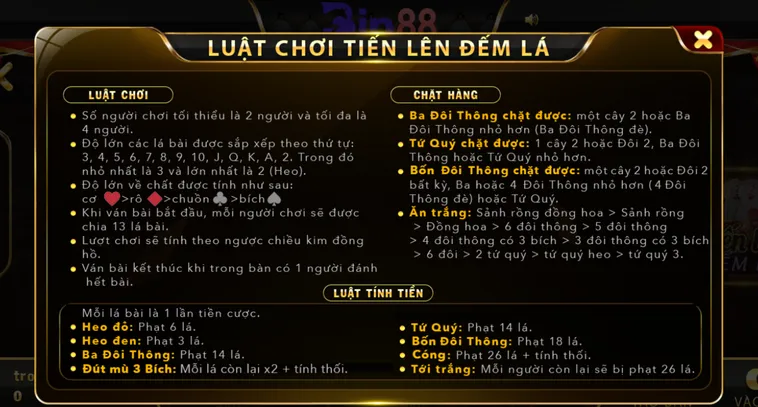 Trải Nghiệm Đỉnh Cao Cùng Tiến Lên Đếm Lá Tại Bin88 Với Thưởng Lớn Mỗi Ngày