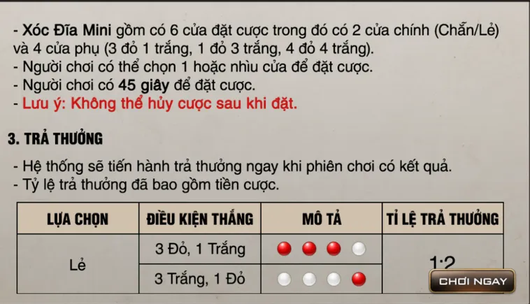 Trải Nghiệm Đỉnh Cao Với Game Nhanh Xóc Đĩa Mini Tại Bin88 Siêu Hấp Dẫn